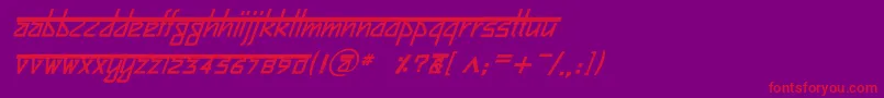 BitlingsujatraBolditalic Font – Red Fonts on Purple Background