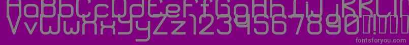 フォントExtremis – 紫の背景に灰色の文字