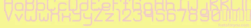 Extremis Font – Pink Fonts on Yellow Background