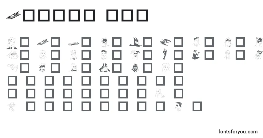 Schriftart Batman ffy – Alphabet, Zahlen, spezielle Symbole