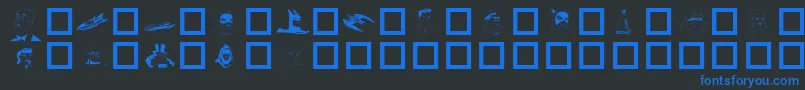 Batman ffy Font – Blue Fonts on Black Background