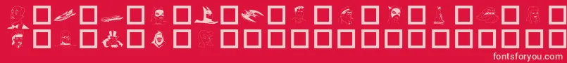Batman ffy Font – Pink Fonts on Red Background