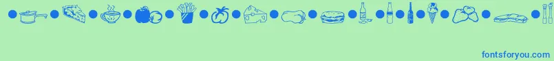 BonApetitMt Font – Blue Fonts on Green Background