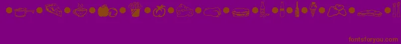 BonApetitMt Font – Brown Fonts on Purple Background
