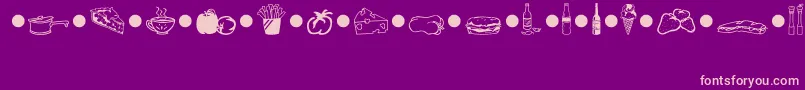 BonApetitMt-Schriftart – Rosa Schriften auf violettem Hintergrund