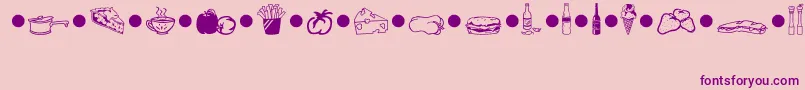 BonApetitMt Font – Purple Fonts on Pink Background