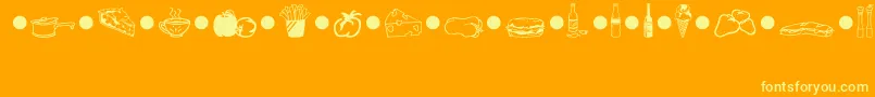 More about BonApetitMt Font BonApetitMt Font – Yellow Fonts on Orange Background
