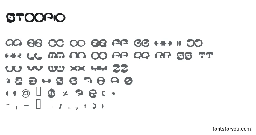 Schriftart Stoopid – Alphabet, Zahlen, spezielle Symbole