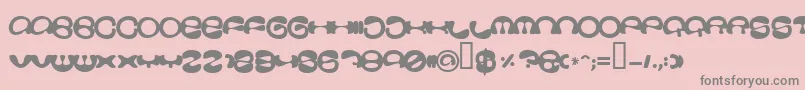 Stoopid Font – Gray Fonts on Pink Background