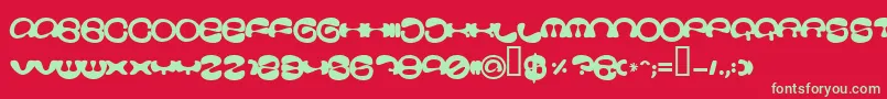 Stoopid Font – Green Fonts on Red Background