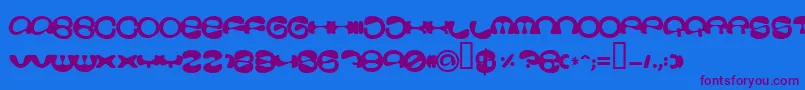 Stoopid Font – Purple Fonts on Blue Background