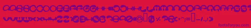 Stoopid Font – Purple Fonts on Red Background