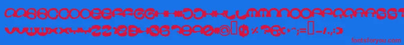 Stoopid Font – Red Fonts on Blue Background