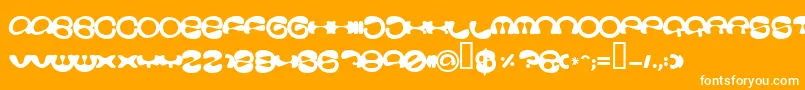 Stoopid Font – White Fonts on Orange Background