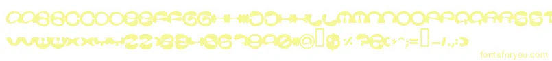 Stoopid Font – Yellow Fonts on White Background