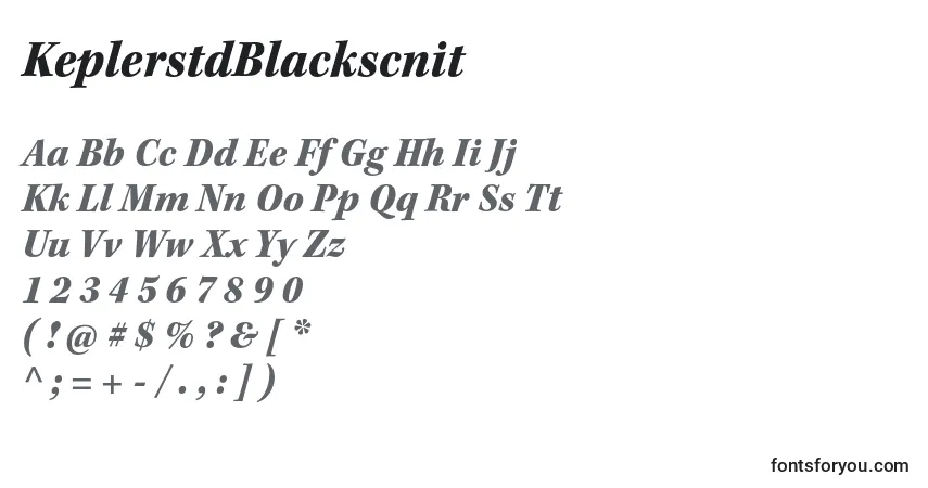 Шрифт KeplerstdBlackscnit – алфавит, цифры, специальные символы