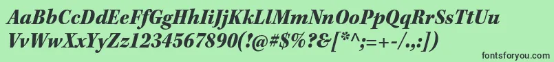 KeplerstdBlackscnit Font – Black Fonts on Green Background