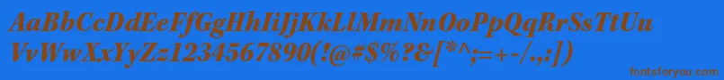 KeplerstdBlackscnit Font – Brown Fonts on Blue Background