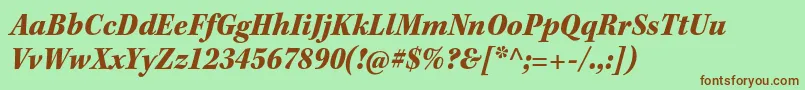 KeplerstdBlackscnit Font – Brown Fonts on Green Background