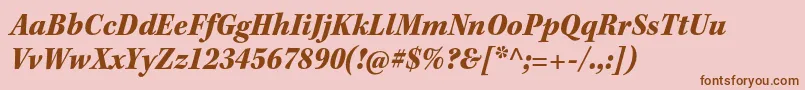 KeplerstdBlackscnit-fontti – ruskeat fontit vaaleanpunaisella taustalla
