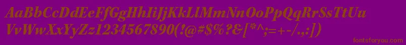 KeplerstdBlackscnit Font – Brown Fonts on Purple Background
