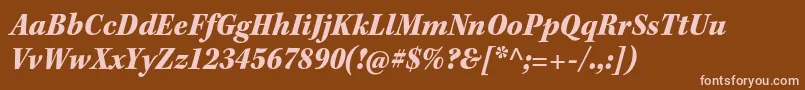 KeplerstdBlackscnit Font – Pink Fonts on Brown Background