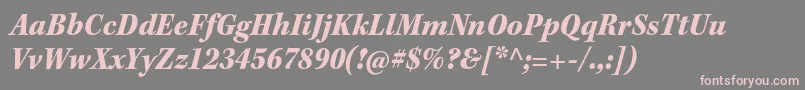 KeplerstdBlackscnit Font – Pink Fonts on Gray Background