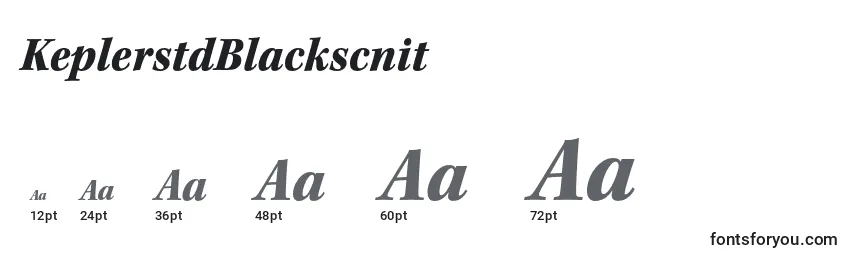 Размеры шрифта KeplerstdBlackscnit