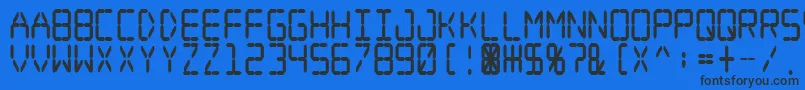 フォントDigital Dream Fat Narrow – 黒い文字の青い背景