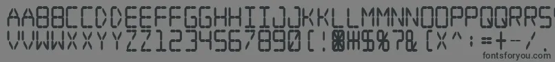 Digital Dream Fat Narrow Font – Black Fonts on Gray Background