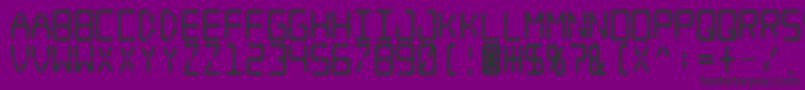 フォントDigital Dream Fat Narrow – 紫の背景に黒い文字