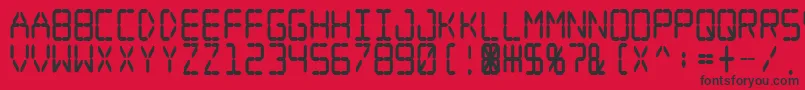 Digital Dream Fat Narrow Font – Black Fonts on Red Background