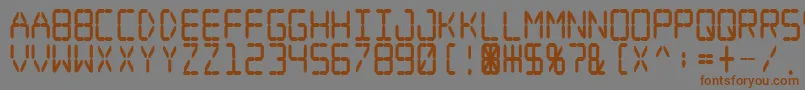 Шрифт Digital Dream Fat Narrow – коричневые шрифты на сером фоне