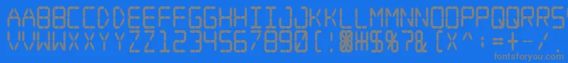 Шрифт Digital Dream Fat Narrow – серые шрифты на синем фоне