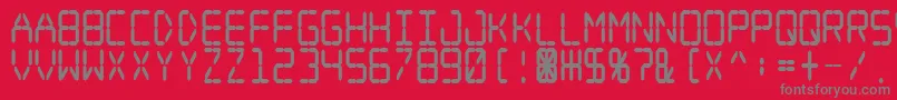 Digital Dream Fat Narrow Font – Gray Fonts on Red Background