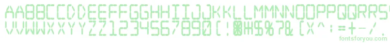 Digital Dream Fat Narrow-Schriftart – Grüne Schriften auf weißem Hintergrund