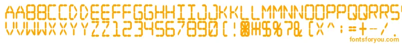 Digital Dream Fat Narrow Font – Orange Fonts on White Background