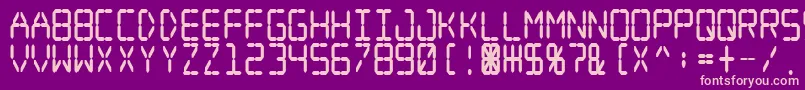 フォントDigital Dream Fat Narrow – 紫の背景にピンクのフォント