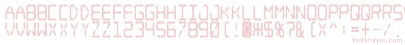 Шрифт Digital Dream Fat Narrow – розовые шрифты на белом фоне