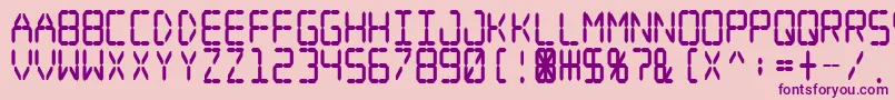 Digital Dream Fat Narrow Font – Purple Fonts on Pink Background