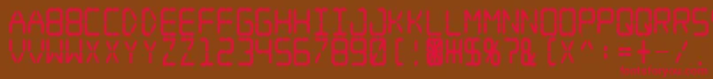 Digital Dream Fat Narrow Font – Red Fonts on Brown Background