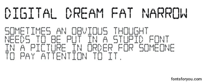 Digital Dream Fat Narrow -fontin tarkastelu