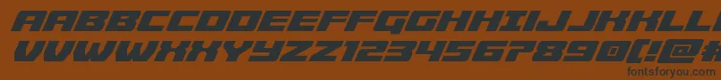 Подробнее о шрифте Cruiserfortressital Шрифт Cruiserfortressital – чёрные шрифты на коричневом фоне