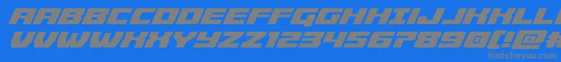 Cruiserfortressital Font – Gray Fonts on Blue Background