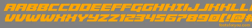 More about Cruiserfortressital Font Cruiserfortressital Font – Orange Fonts on Gray Background