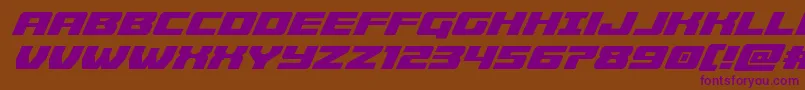 Cruiserfortressital Font – Purple Fonts on Brown Background