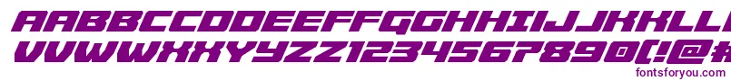 Czcionka Cruiserfortressital – fioletowe czcionki na białym tle