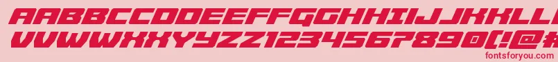 Cruiserfortressital Font – Red Fonts on Pink Background