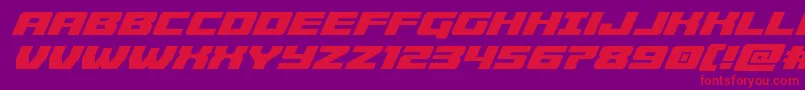 Cruiserfortressital Font – Red Fonts on Purple Background