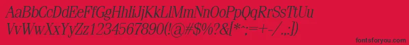 SimeizlightItalic Font – Black Fonts on Red Background